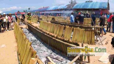 Photo of Pecahkan Rekor Muri, Warga Poso Tujuh Kecamatan Gelar Pembakaran 7000 Inuyu