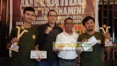 Photo of Billiard Open Tournamen Kodim 1307 Sukses, Dito Atlit Poso Juara 1