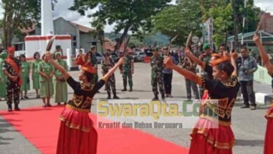 Photo of Tarian Kreasi Motaro Sanggar Seni Makilaya Poso Sambut Kunjungan Pangdam XIII Merdeka