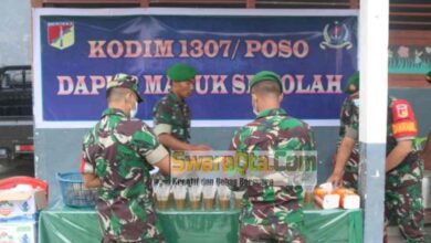 Photo of Tingkatkan Kualitas Kesehatan Siswa, Koramil 02 Pamona Puselemba Gelar Dapur Sekolah