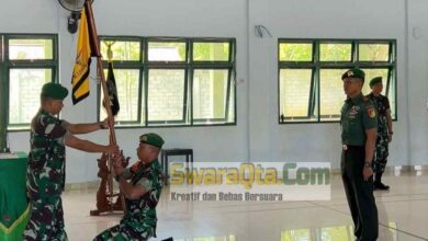 Photo of Danyon 714 SM Mayor Gembong Pimpin Upacara Sertijab Komandan Kompi