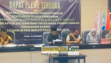 Photo of Hasil Rekapitulasi KPU Poso, Pasangan Verna-Soeharto Raih Suara Terbanyak