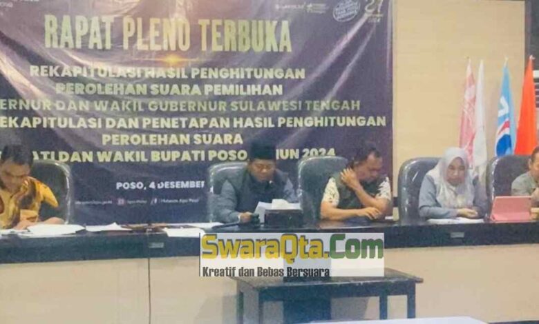 Photo of Hasil Rekapitulasi KPU Poso, Pasangan Verna-Soeharto Raih Suara Terbanyak