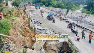 Photo of Sempat Terputus Jalan Trans Sulawesi di Desa Watuawu Kini Bisa Dilewati